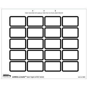 Exhibits-U-Create Blank Label Packs